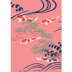 Koi Sisters Card - Pink Koi