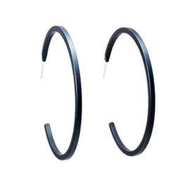 Hoop Large Earrings Charcoal