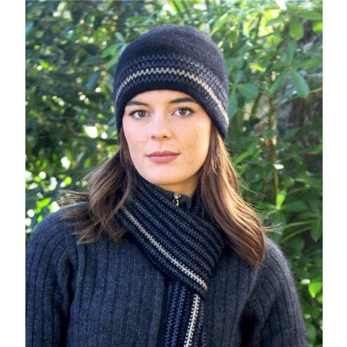 Urban Striped Beanie Natural