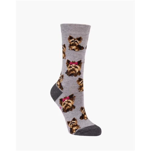 Womens Yorkie Sock - Grey Size 2-8