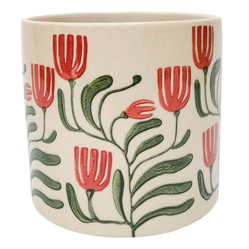 Pilbra Planter Green & Red Large 15cm