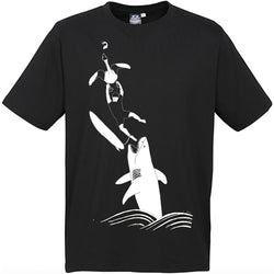 Shark Pelican Guy Men's Unisex T Shirt - Black