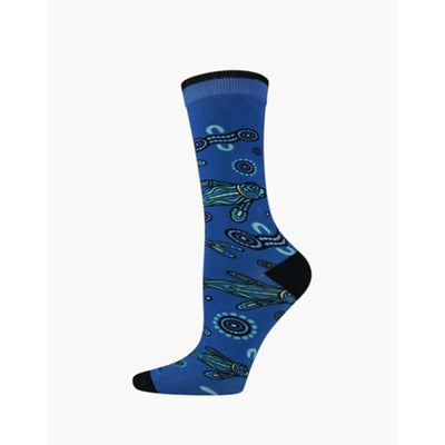Bamboozld  Sock -  Womens Native Australian Seal Blue Size 2 - 8