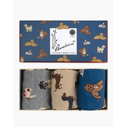 Bamboozld  Sock -  Mans Best Friend 3pk 7 - 11