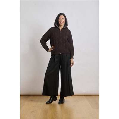 Wool Acrylic Zip Up Knit