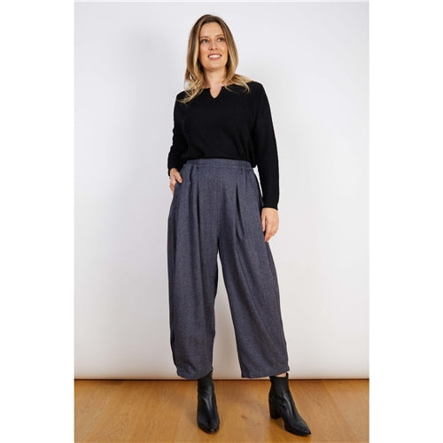 Wool Mix Pant Denim Blue