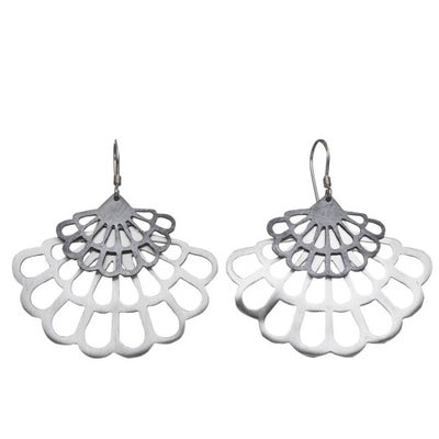 Shabana Jacobson - Floral Fan Earrings  2 Layer