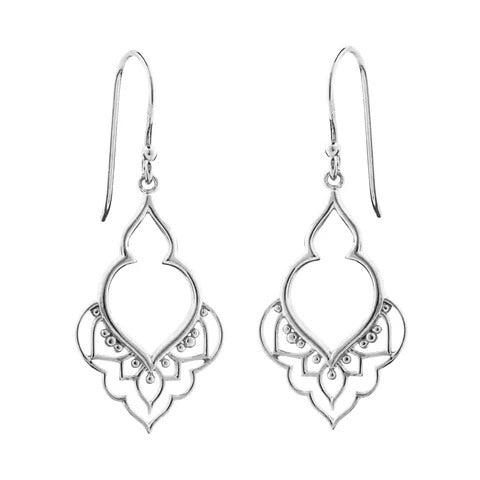 Moroccan Doorway Earrings Silver