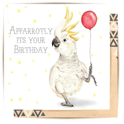 Greeting Card Apparrotly Its Your Birthday