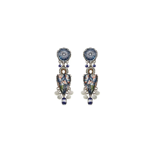Blue Domes Set, Casual Glass Earrings, Apollo