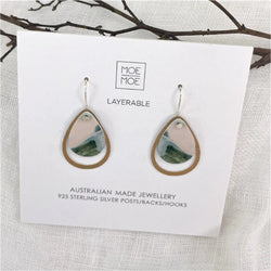 Kiasmin 2 Aura Layered Iconic Outline Drop Earrings