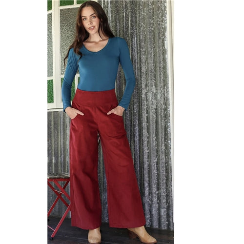 Esta Corduroy Pants Cabernet