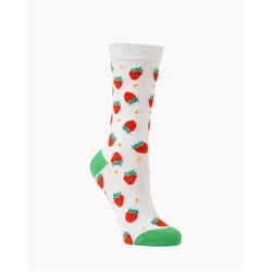 Bamboozld Sock - Womens Strawberry White Size 2-8