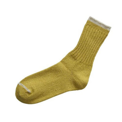 NISHIGUCHI KUTSUSHITA : silk cotton ribbed sock : sky blue