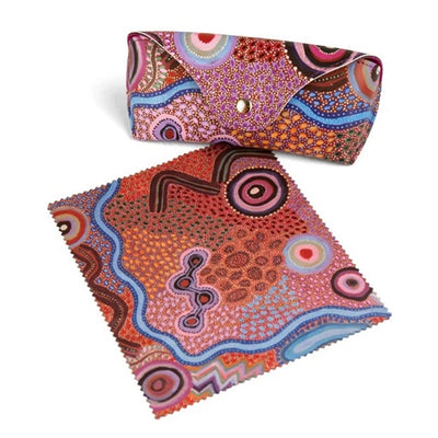 Aboriginal Our Country Glasses Case with Snap Button