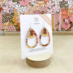 Alex Mason Wild Child Layered Outline Tear Drop Earrings