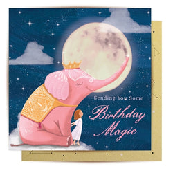 Greeting Card Birthday Magic Elephant