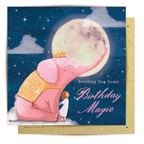 Greeting Card Birthday Magic Elephant