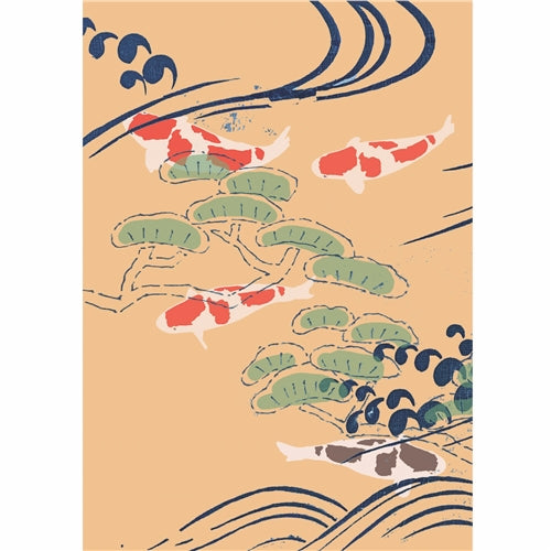 Koi Sisters Card - Orange Koi