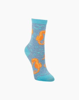 Bamboozld  Sock - Womens Seahorse Blue Marle Size 2-8