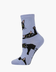 Bamboozld  Sock -  Kids Black Cat  Bamboo Lilac