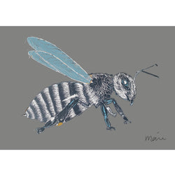 Koi Sisters Card - Grey Bee