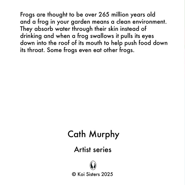 Koi Sisters Card - Frog on Water Leaf