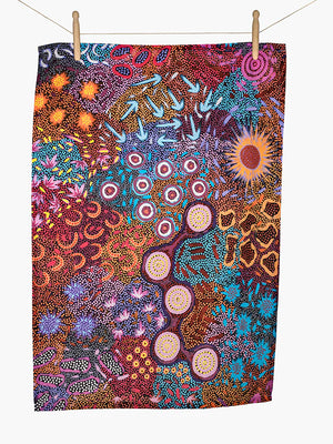 Aboriginal Women's Dreaming Cotton Tea Towel