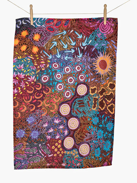 Aboriginal Women's Dreaming Cotton Tea Towel