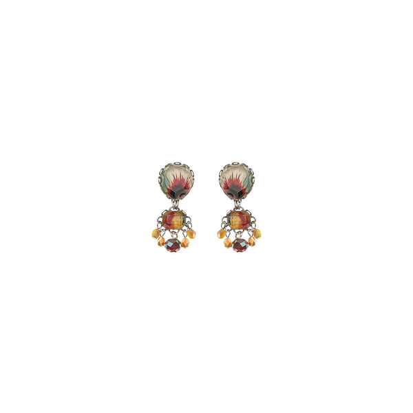 Sunflower Surprise Set, Small Colorful Glass Earrings, Bri