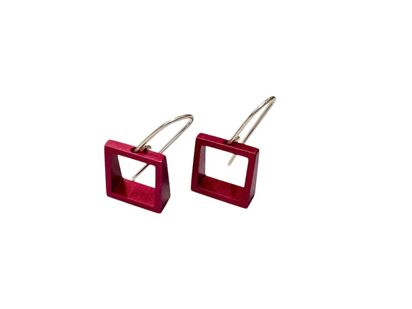Rhombus Earrings Raspberry