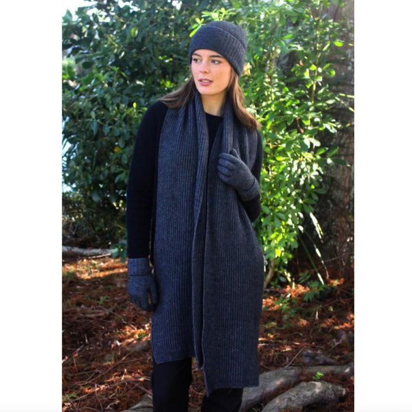 Turn Back Scarf Charcoal