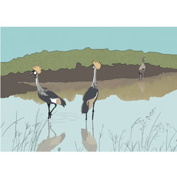 Koi Sisters Card - Cranes