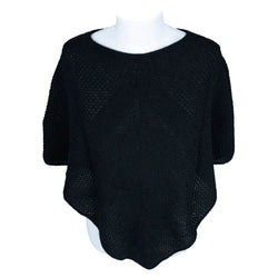 Lace Poncho Black
