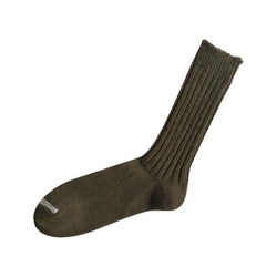 NISHIGUCHI KUTSUSHITA : praha wool ribbed sock - khaki