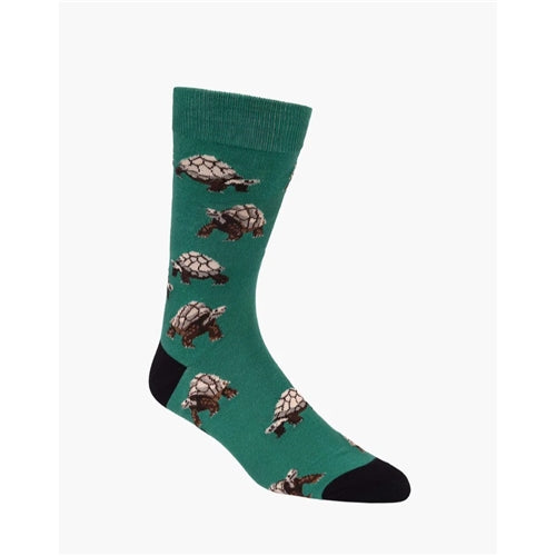 Bamboozld  Sock -  Womens Giant Tortoise Bamboo Sock - Green 2-8