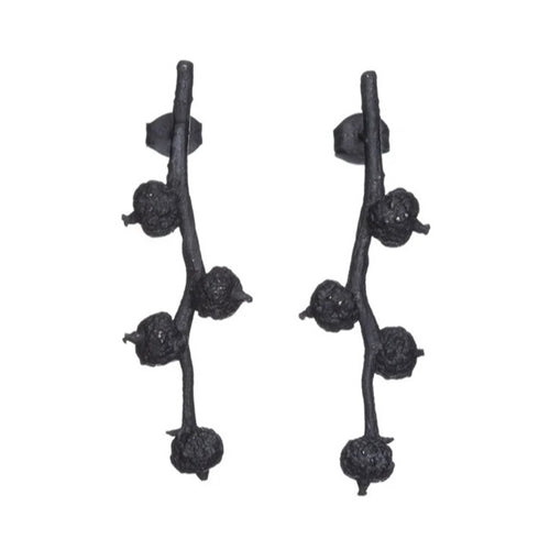 Shabana Jacobson - Twig Studs Long Oxidised