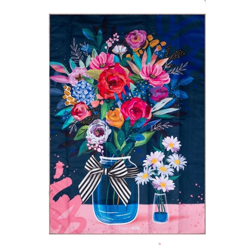 Wildflowers Vase Microfibre Tea Towel