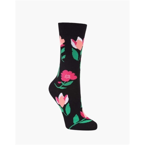 Bamboozld  Sock -  Womens Magnolias Black Size 2 - 8