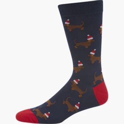 Bamboozld Sock - Mens Xmas Dash - Navy Size 11 - 14