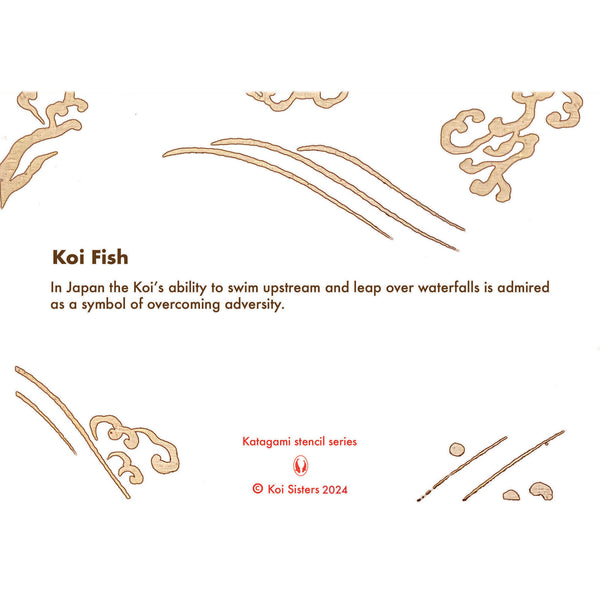 Koi Sisters Card - Pink Koi in Blue Water