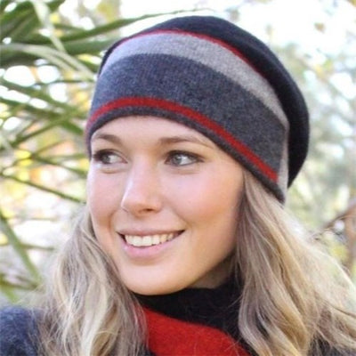 Accent Stripe Beanie Pumpkin