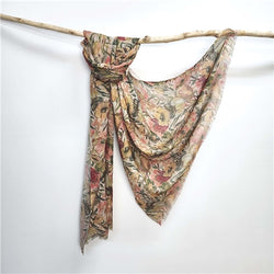 Pink Beige Cotton Modal Scarf