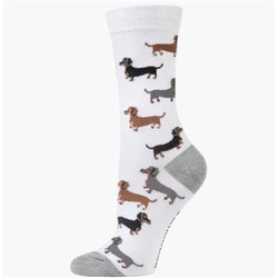 Bamboozld  Sock -  Womens Dash Pups White Size 2 - 8