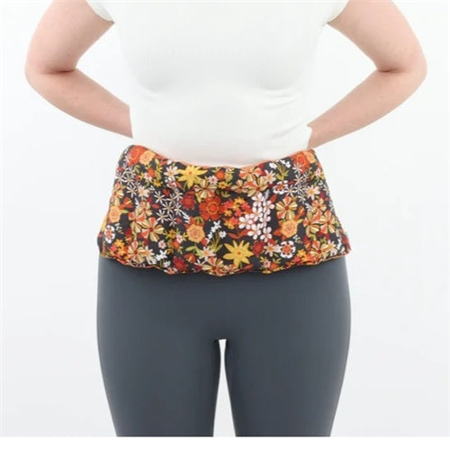 Wrap Around Heat Pack Groovy Flowers Black