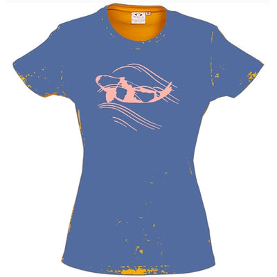 Pink Koi Womens T Shirt - Denim