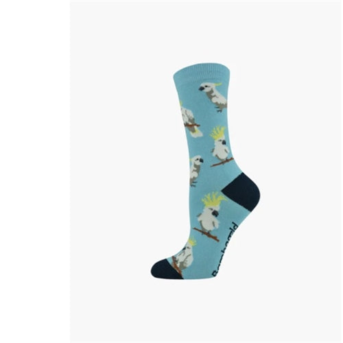 Bamboozld  Sock -  Womens Cocky Bamboo Blue Size 2 - 8