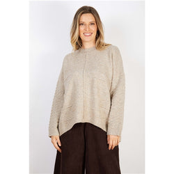 Wool Acrylic Knit Camel