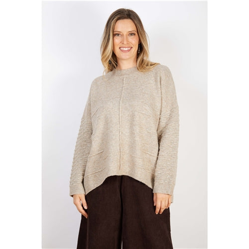 Wool Acrylic Knit Camel
