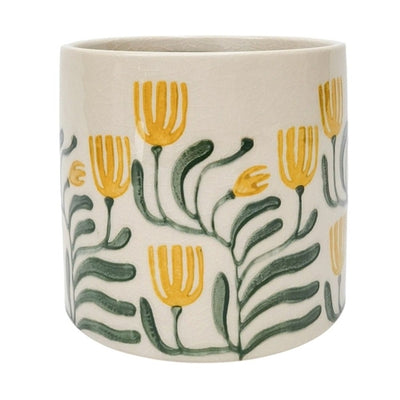 Pilbra Planter Green & Yellow Medium 13cm